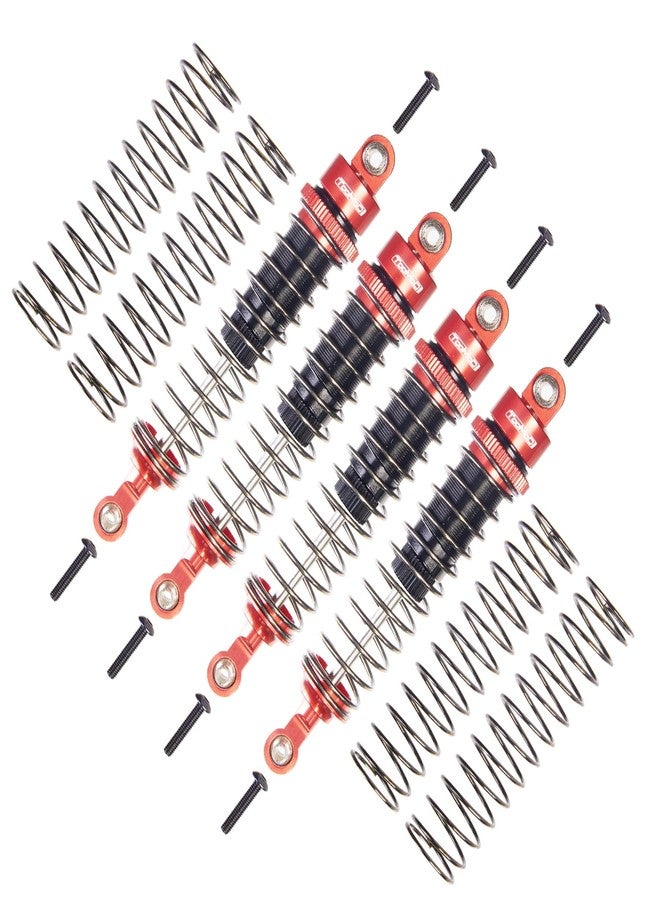 TOOMOD 90mm RC All Aluminum Alloy Oil Filled Shock Absorbers kit for Axial SCX10 D90 TRX4 Tamiya CC01 Truck Crawler/Truck/Off-Road Car Upgrades Replace Parts （Red） - Image 1